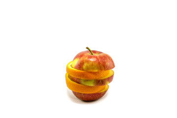 Fresh ripe fruit on a white background