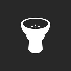Hookah clay bowl simple icon on background