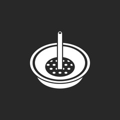 Hookah foil substitute simple icon on background