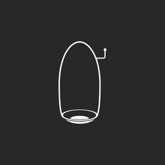 Hookah basket for coal simple icon on background