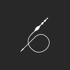 Hookah Hose simple icon on background
