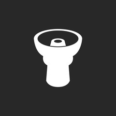 Hookah clay bowl simple icon on background