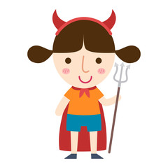 Fototapeta premium halloween devil girl vector