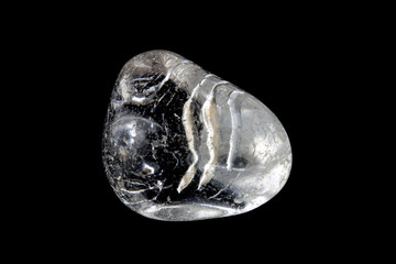 Clear Quartz Isolated on a Black Background
