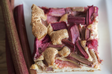 Cake with rhubarb