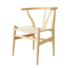 Wooden chair isolated on white background