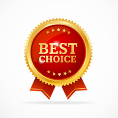 Best Choice Label. Vector