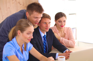Fototapeta premium Business meeting - manager discussing work with his colleagues