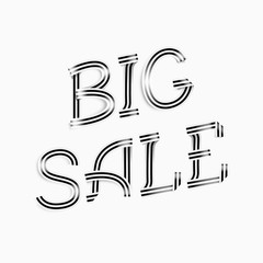 Big Sale Typography. Ribbon Lettering.