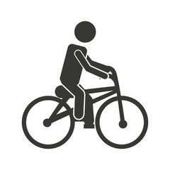 bicycle man biker icon