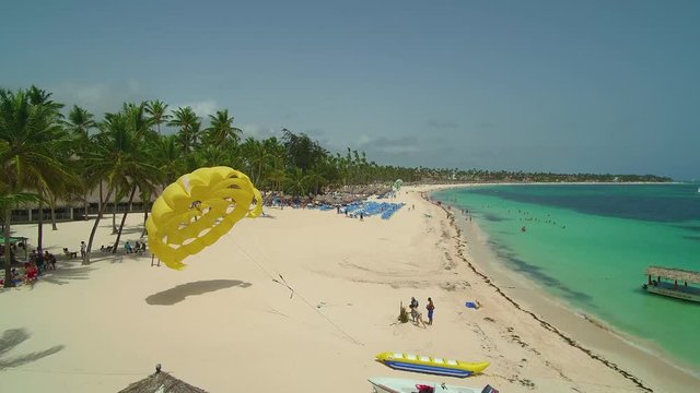 Flying footage of Punta Cana, a beautiful place in the Dominican Republic
