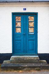 Front door of an House in Roskylde, Denmark