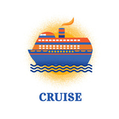Illustration vector cruise ship