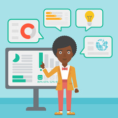 Woman making business presentation.