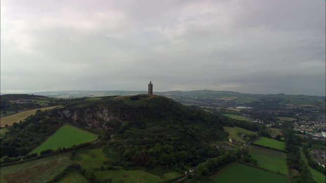 Skrabo Tower On Hill South Of Belfast