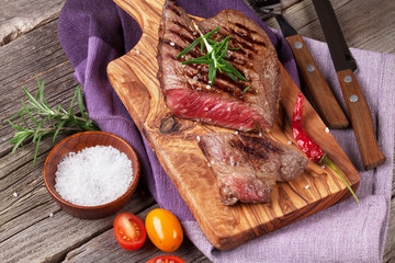 Grilled beef steak