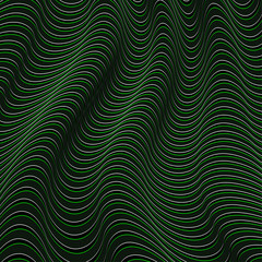 A black and green optical illusion. Vector Illustration