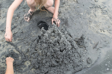 Castle of black sand