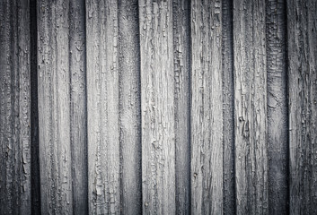 The old wooden houses painted wall. Closeup view. Toned