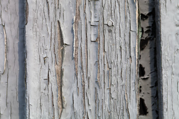 The old wooden houses painted wall. Closeup view