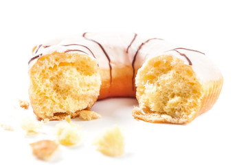 Donut pink cute on white