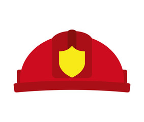 helmet red firefighter icon