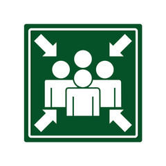 Obraz premium arrows point meeting signal