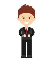 businessman man smile icon