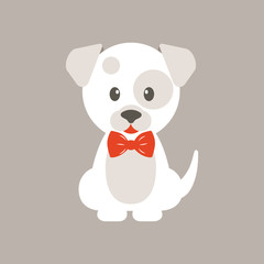 cartoon dog white