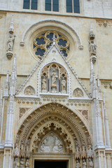 Obraz premium Entrance portal on Zagreb Cathedral on Kaptol.