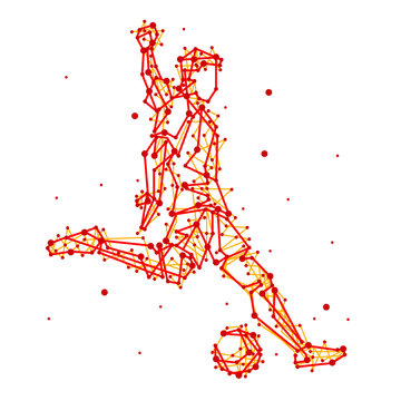 Illustration of abstract football player