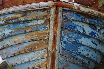 Verfallenes Boot auf Island