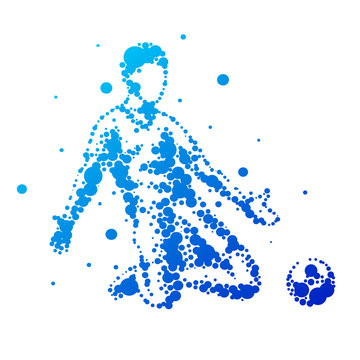 Illustration of abstract football player.