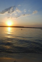sunset on the lake