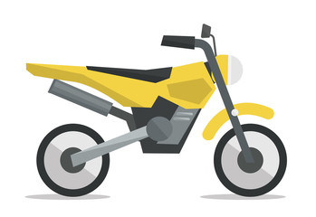 Classic retro motorcycle vector illustration.