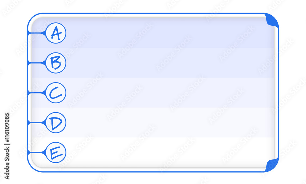 Poster simple blue boxes to fill your text and letters