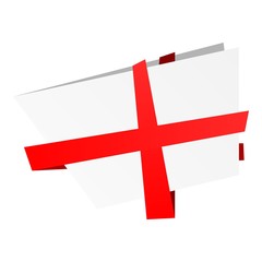 Obraz premium england origami flag