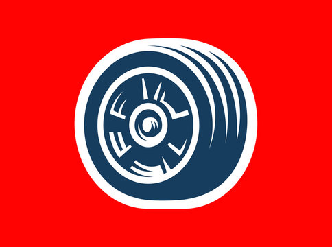 Tyre symbol or icon - car tire logo