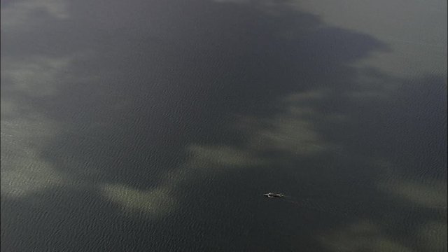 Lough Neagh, Boat Passing Through, Nice Dappled Sunlight