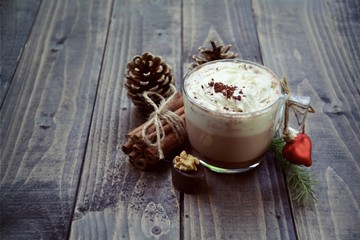 heiße Schokolade - Kakao Getränk - Weihnachtlich