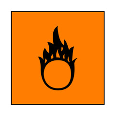 Brandfördernd Gefahrensymbol