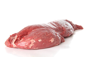 Raw beef tenderloin