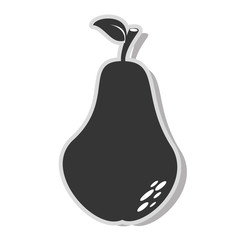 Delicious and fresh pear fruit, isolated flat icon design vector illustration.