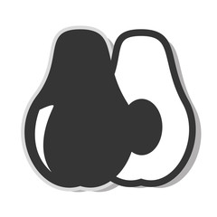 Delicious and fresh avocado vegetable, isolated flat icon design vector illustration.