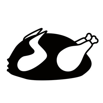delicious chicken isolated icon design, vector illustration  graphic 