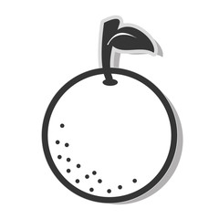 Delicious and fresh orange fruit, isolated flat icon design vector illustration.