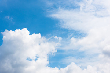 sunlight and blue sky with clouds