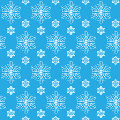 Snowflakes seamless pattern