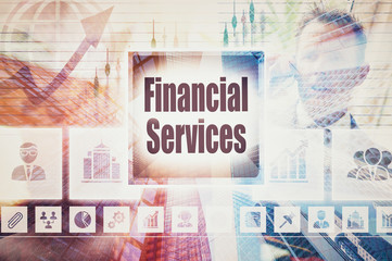 Fototapeta na wymiar Business Financial Services collage concept