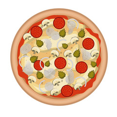italian pizza isolated icon design, vector illustration  graphic 